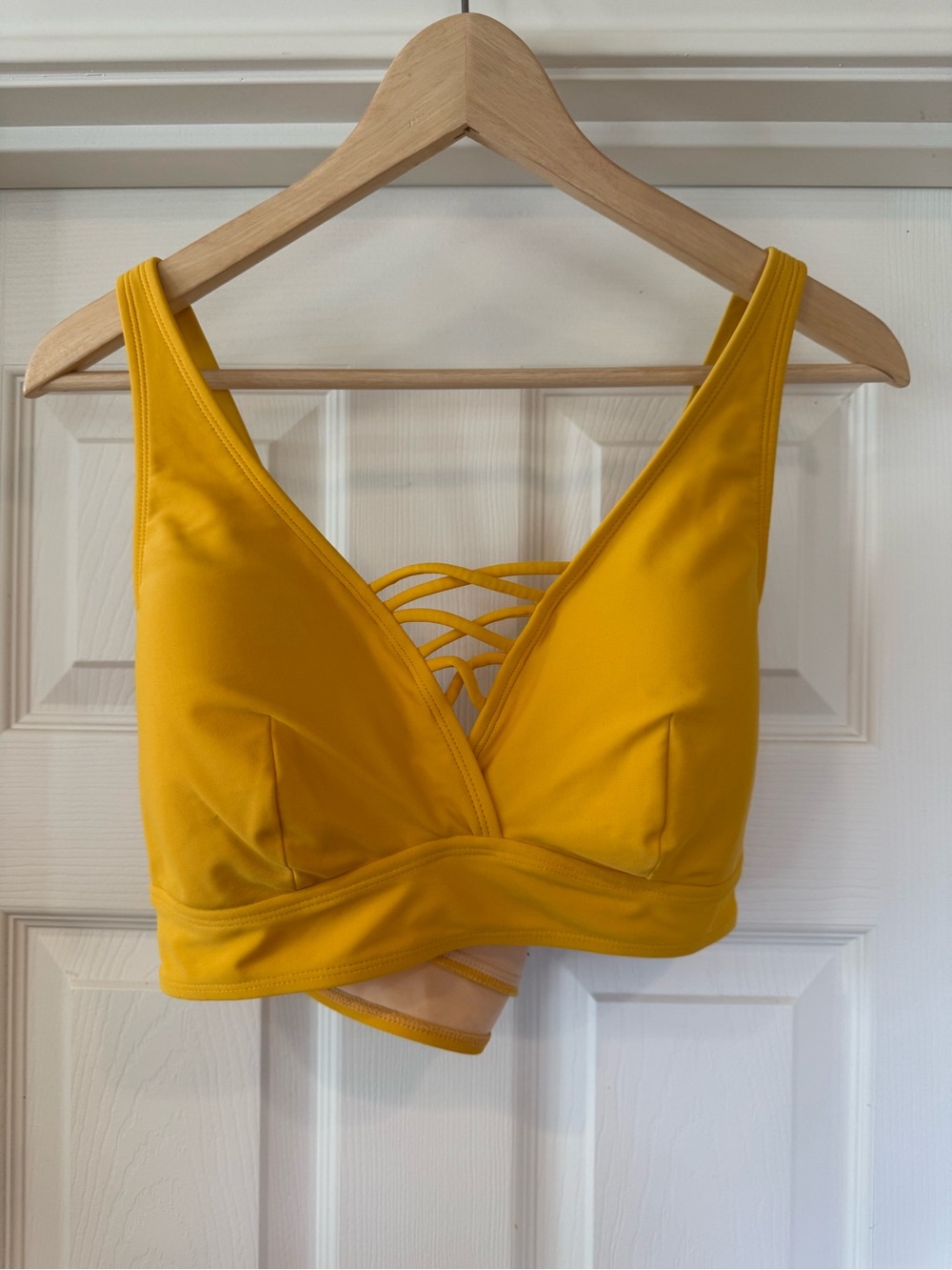 torrid Women's Yellow Strappy Crisscross Back Swim Top